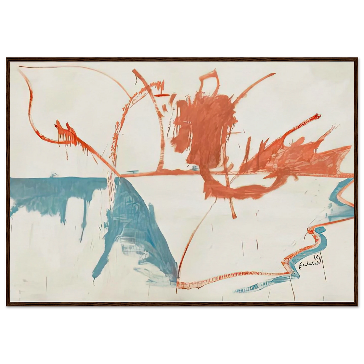 French Horizon, 1958- Framed Poster | Helen Frankenthaler Framed Prints Wall Art | Frankenthaler Helen