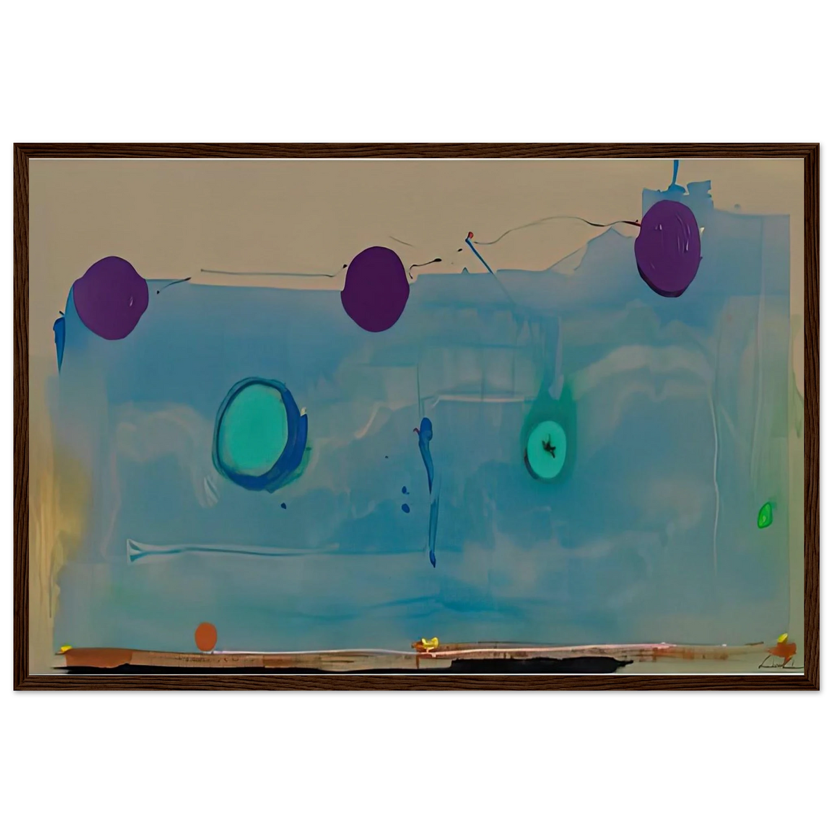 Water Shadows, 1988- Framed Poster | Helen Frankenthaler Framed Prints Wall Art | Frankenthaler Helen