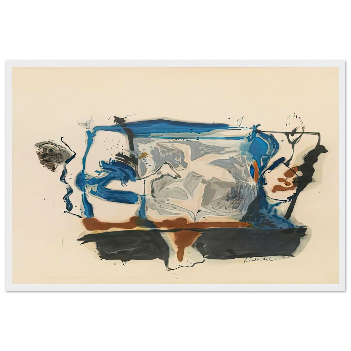 Swan Lake II, 1961- Framed Poster | Helen Frankenthaler Framed Prints Wall Art | Frankenthaler Helen