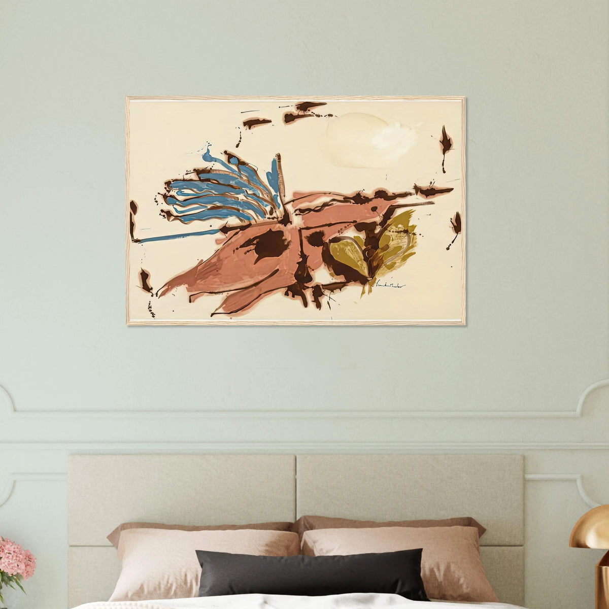 Pink Bird Figure I, 1961- Framed Poster | Helen Frankenthaler Framed Prints Wall Art | Frankenthaler Helen