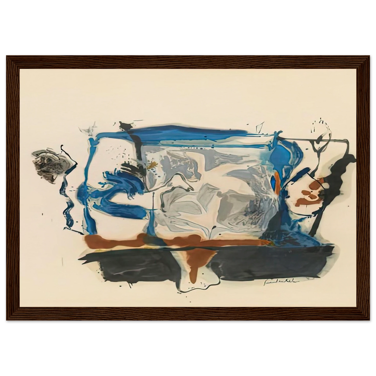 Swan Lake II, 1961- Framed Poster | Helen Frankenthaler Framed Prints Wall Art | Frankenthaler Helen
