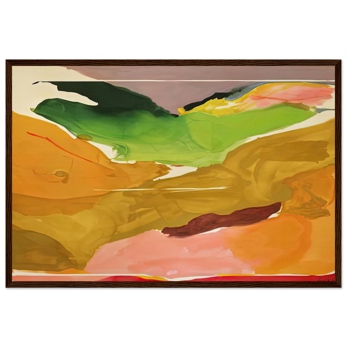 Nature Abhors a Vacuum, 1973- Framed Poster | Helen Frankenthaler Framed Prints Wall Art | Frankenthaler Helen