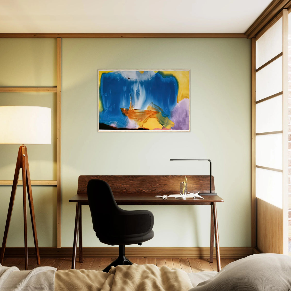Moveable Blue, 1973- Framed Poster | Helen Frankenthaler Framed Prints Wall Art | Frankenthaler Helen