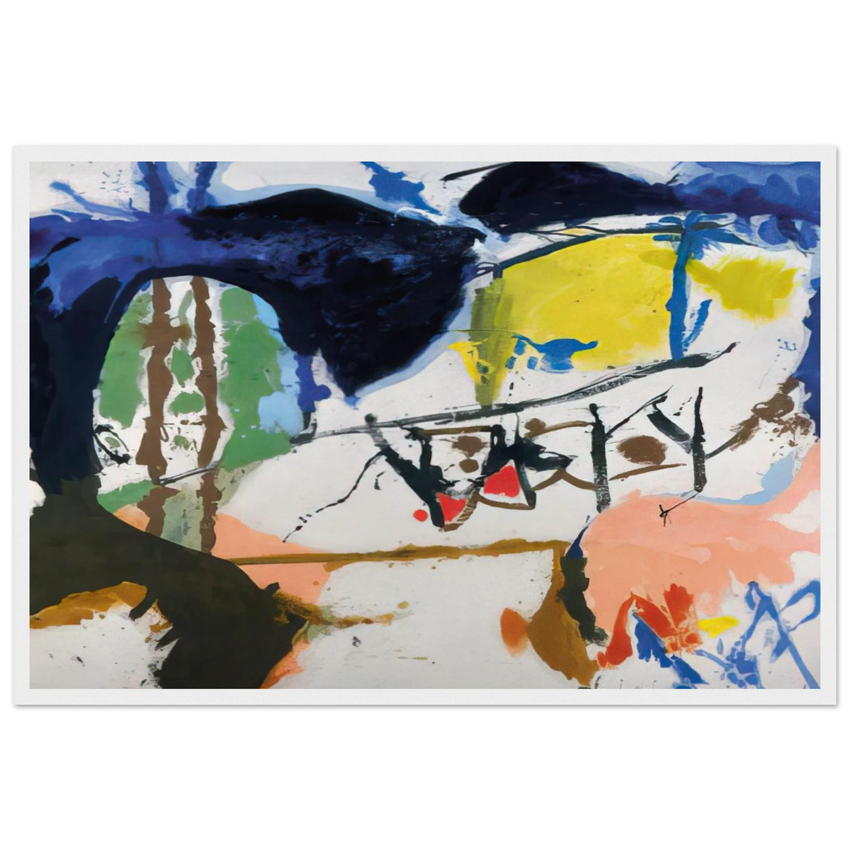 Acres - 1959 Framed Poster | Helen Frankenthaler Framed Prints Wall Art | Frankenthaler Helen