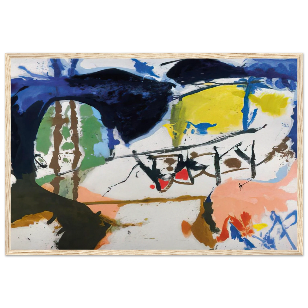 Acres - 1959 Framed Poster | Helen Frankenthaler Framed Prints Wall Art | Frankenthaler Helen