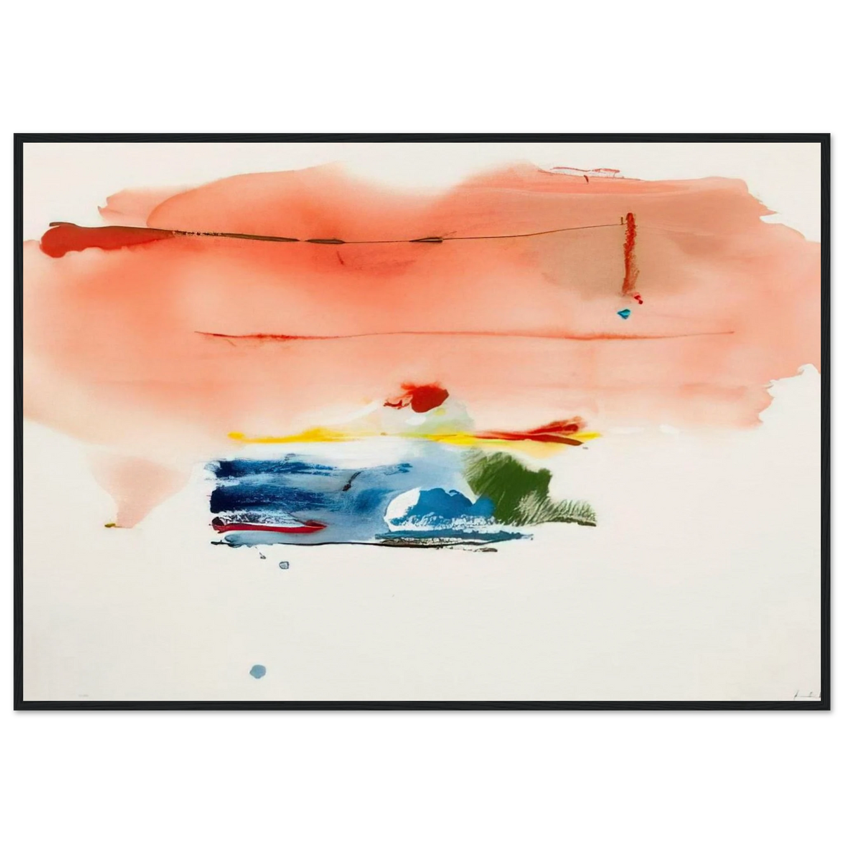 Santa Fe II - 1986 Framed Poster | Helen Frankenthaler Framed Prints Wall Art | Frankenthaler Helen