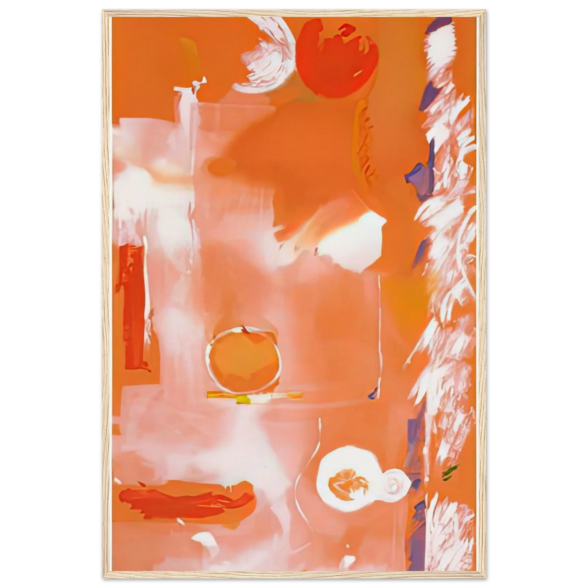 Seeing the Moon on a Hot Summer Day, 1987- Framed Poster | Helen Frankenthaler Framed Prints Wall Art | Frankenthaler Helen