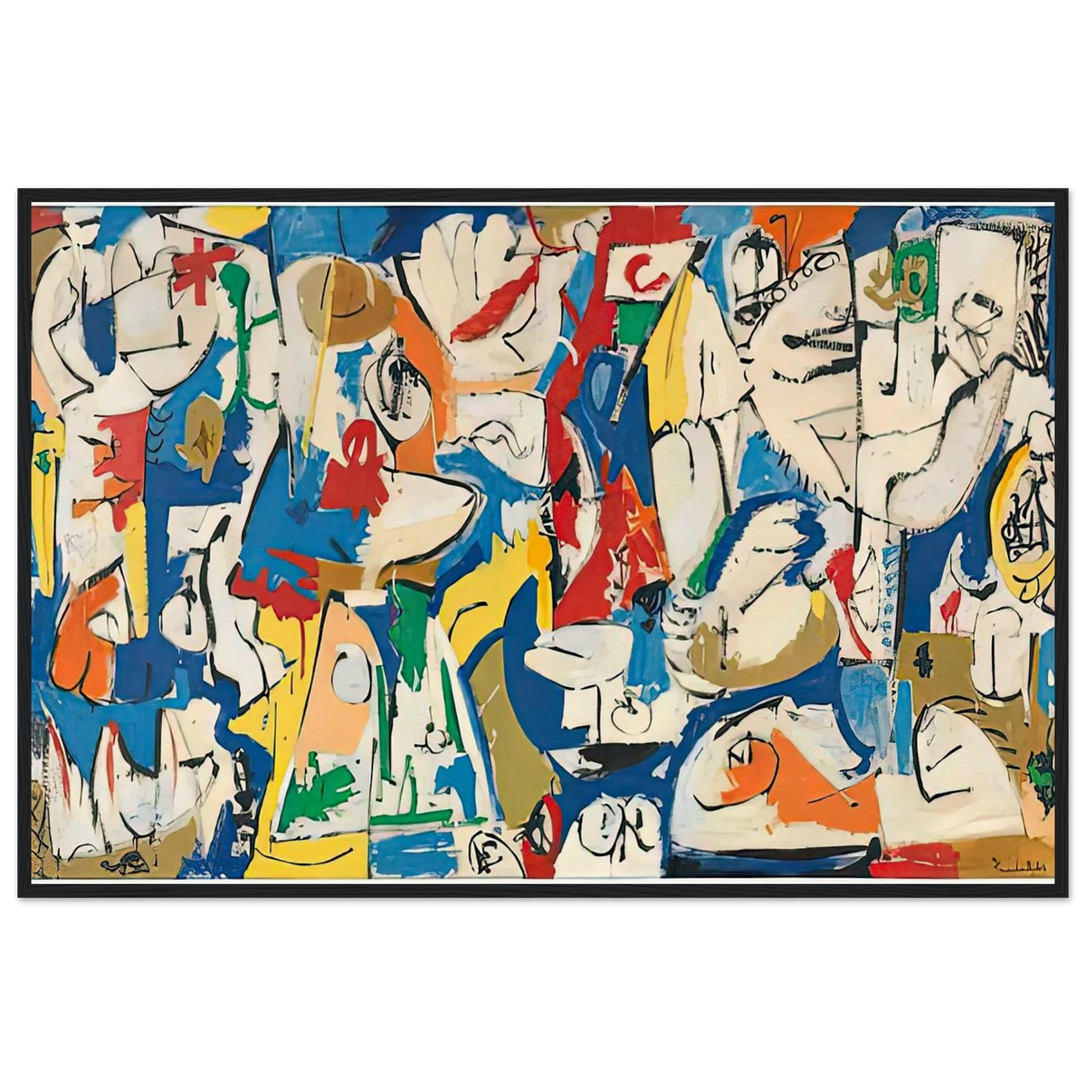 The Jugglers, 1951- Framed Poster | Helen Frankenthaler Framed Prints Wall Art | Frankenthaler Helen