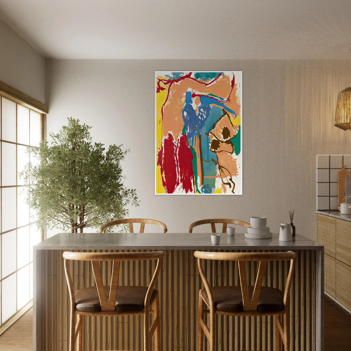 Mediterranean Thoughts, 1960- Framed Poster | Helen Frankenthaler Framed Prints Wall Art | Frankenthaler Helen