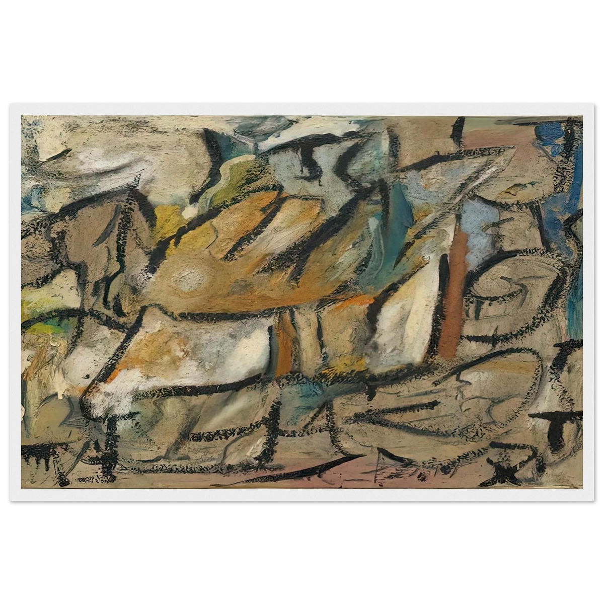 August Weather, 1951- Framed Poster | Helen Frankenthaler Framed Prints Wall Art | Frankenthaler Helen