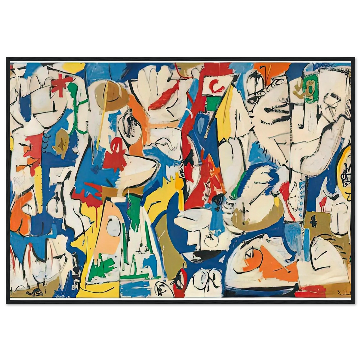 The Jugglers, 1951- Framed Poster | Helen Frankenthaler Framed Prints Wall Art | Frankenthaler Helen