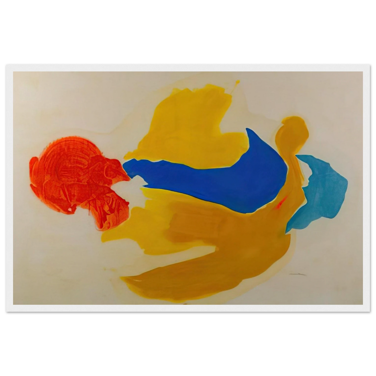 Blue Jay - 1963  United States Framed Poster | Helen Frankenthaler Framed Prints Wall Art | Frankenthaler Helen