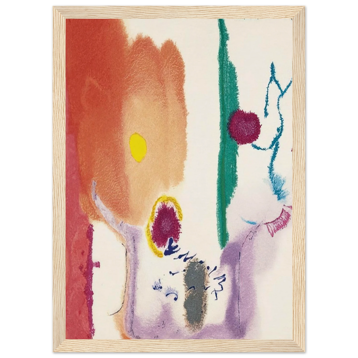 Beginnings - 2002 Framed Poster | Helen Frankenthaler Framed Prints Wall Art | Frankenthaler Helen