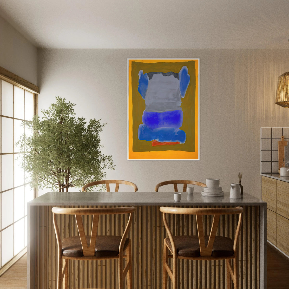 Buddha s Court - 1964 Framed Poster | Helen Frankenthaler Framed Prints Wall Art | Frankenthaler Helen