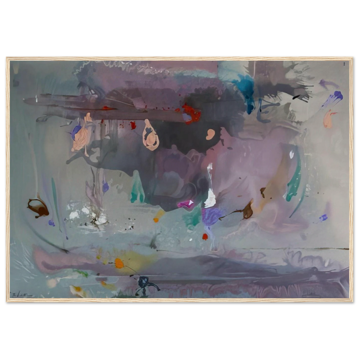 Grey Fireworks - 2000 Framed Poster | Helen Frankenthaler Framed Prints Wall Art | Frankenthaler Helen