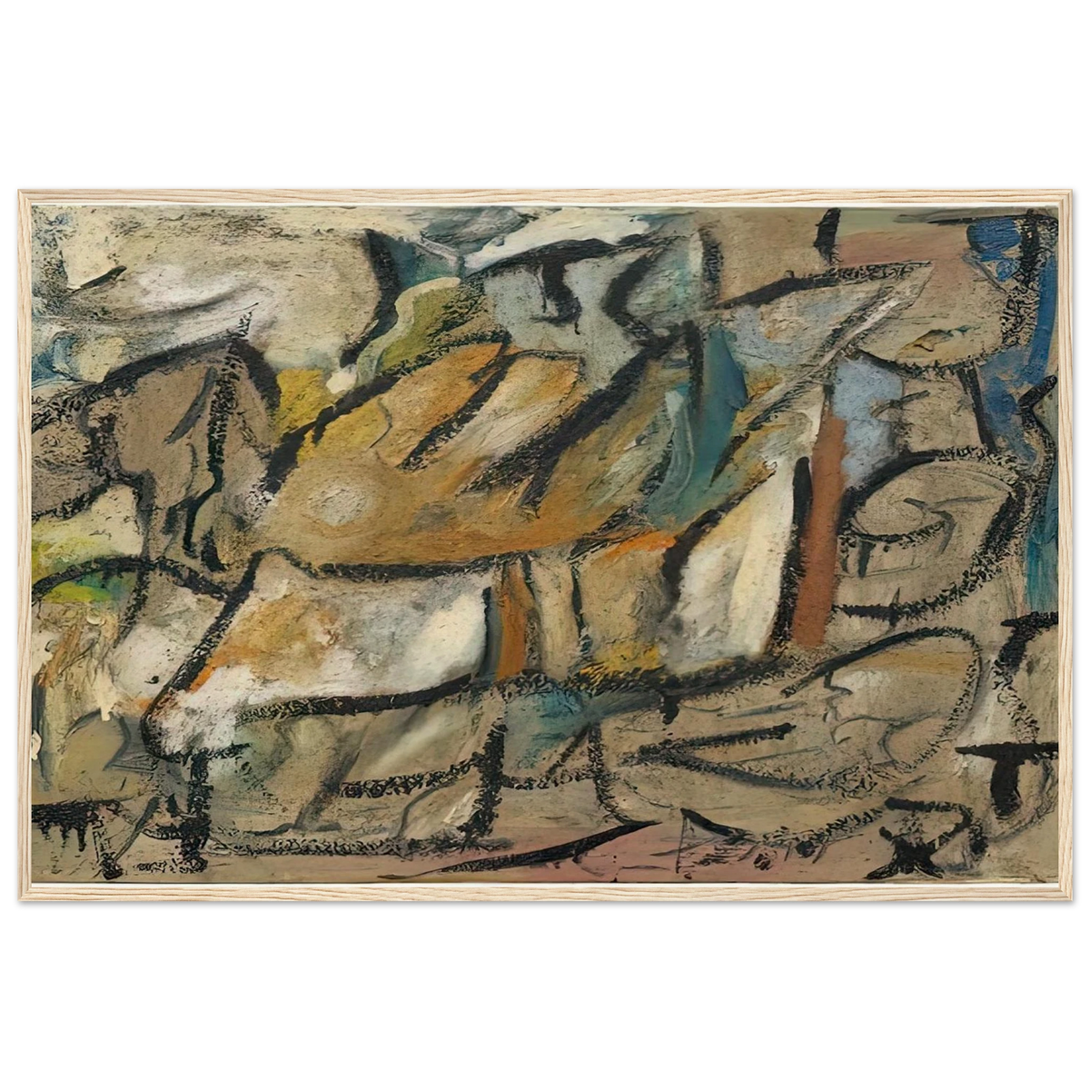 August Weather, 1951- Framed Poster | Helen Frankenthaler Framed Prints Wall Art | Frankenthaler Helen