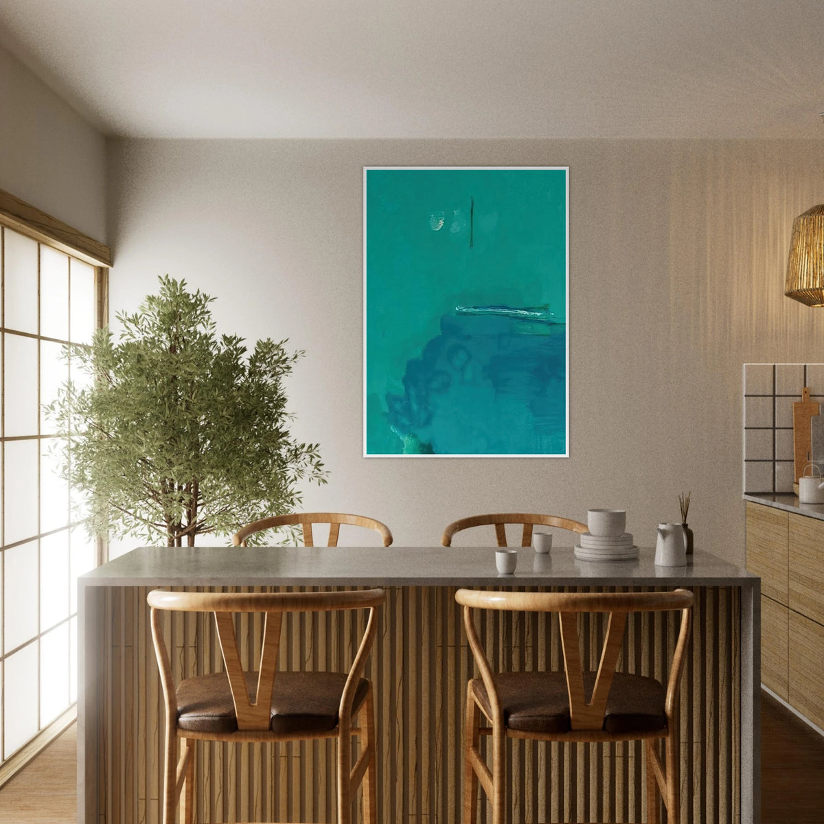 Contentment Island - 2004 Framed Poster | Helen Frankenthaler Framed Prints Wall Art | Frankenthaler Helen