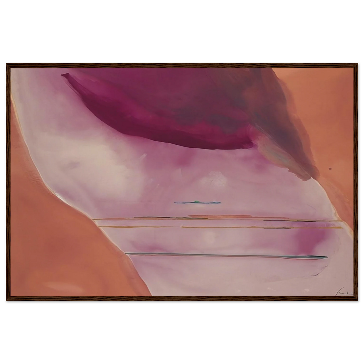 Pendulum - 1972 Framed Poster | Helen Frankenthaler Framed Prints Wall Art | Frankenthaler Helen
