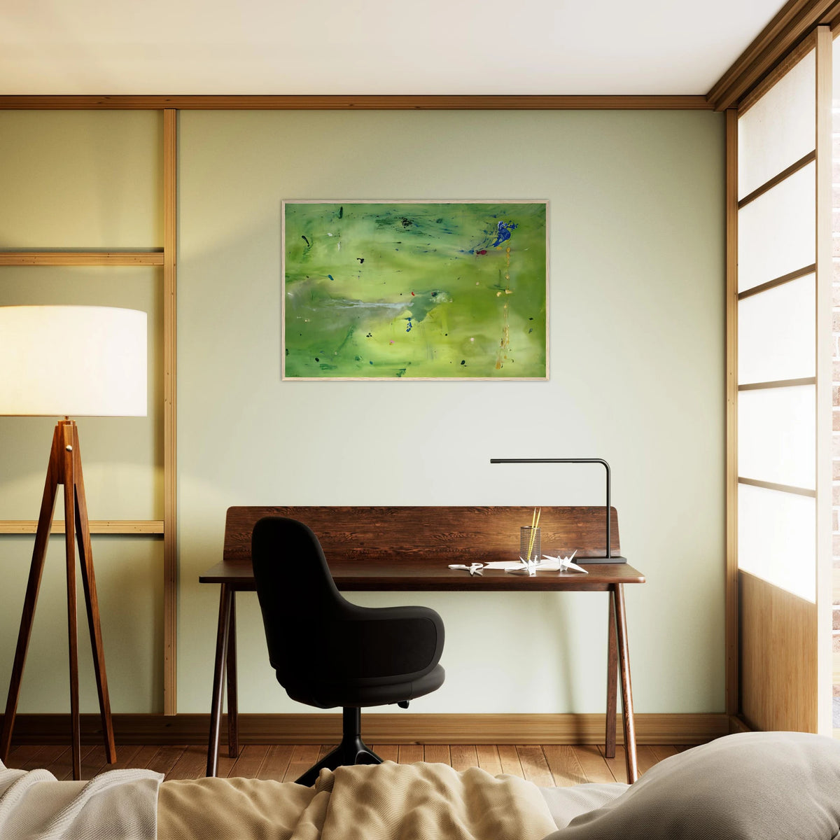 A Green Thought in a Green Shade - 1981 Framed Poster | Helen Frankenthaler Framed Prints Wall Art | Frankenthaler Helen