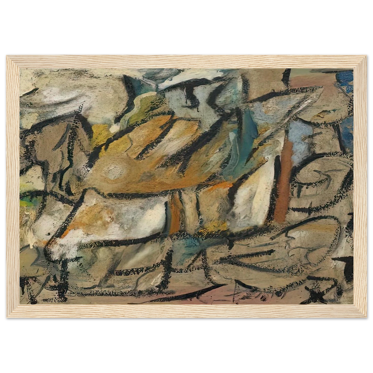 August Weather, 1951- Framed Poster | Helen Frankenthaler Framed Prints Wall Art | Frankenthaler Helen