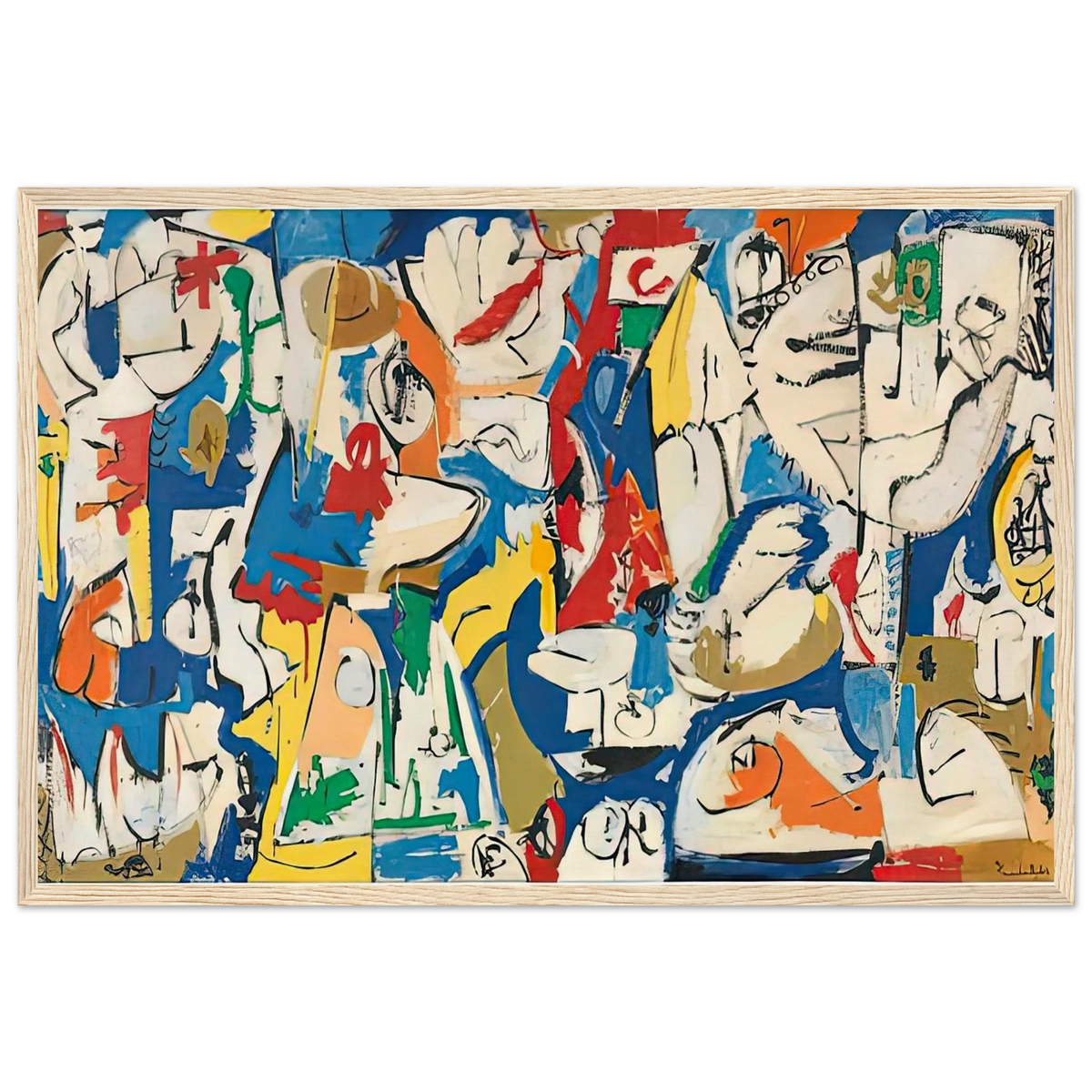 The Jugglers, 1951- Framed Poster | Helen Frankenthaler Framed Prints Wall Art | Frankenthaler Helen