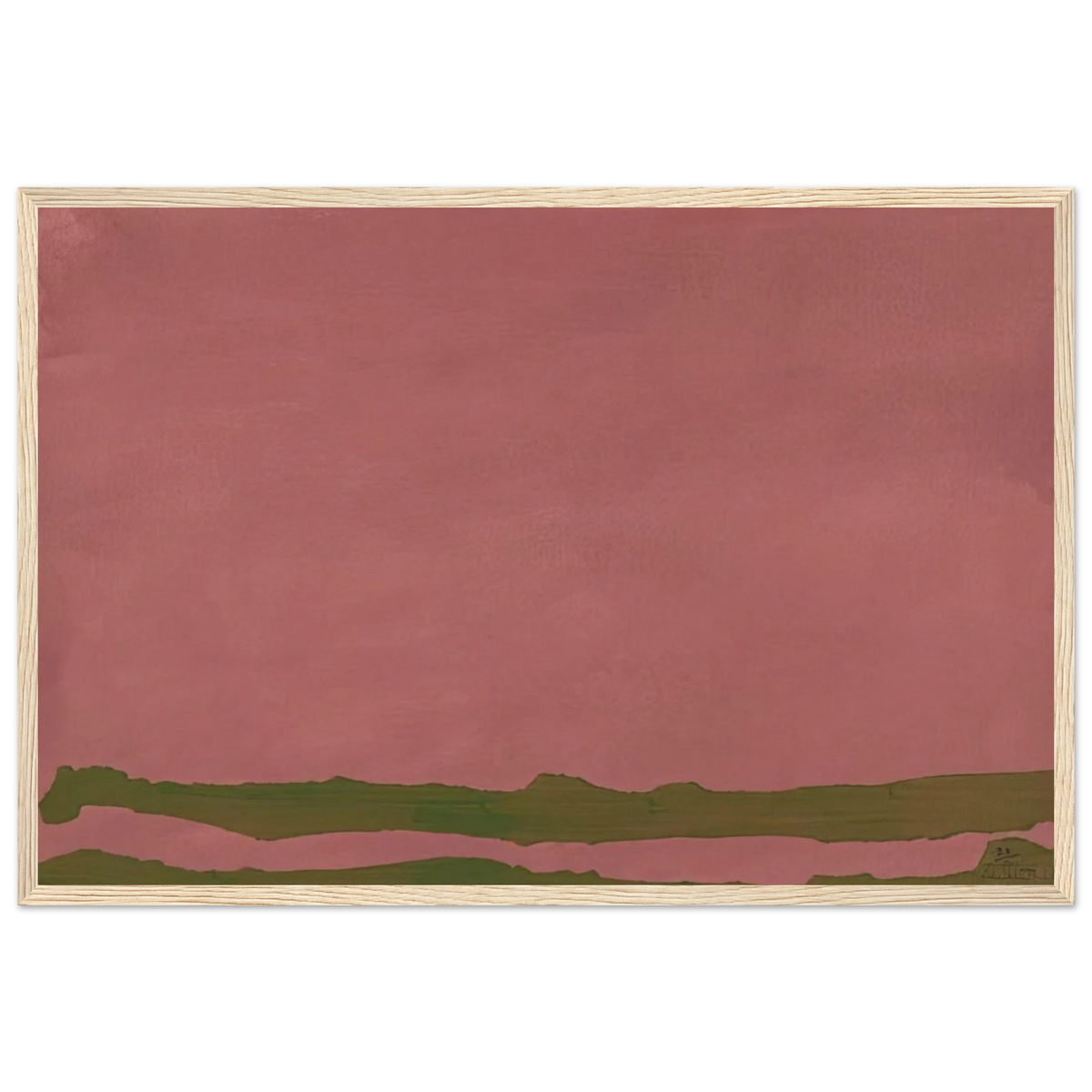 Green Likes Mauve - 1970 Framed Poster | Helen Frankenthaler Framed Prints Wall Art | Frankenthaler Helen