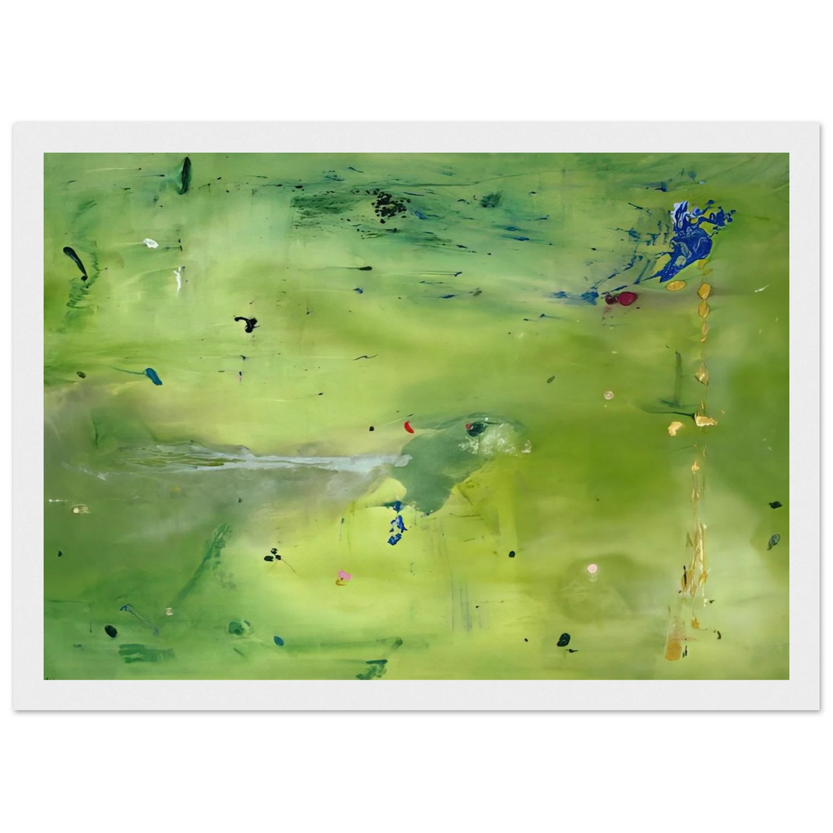 A Green Thought in a Green Shade - 1981 Framed Poster | Helen Frankenthaler Framed Prints Wall Art | Frankenthaler Helen