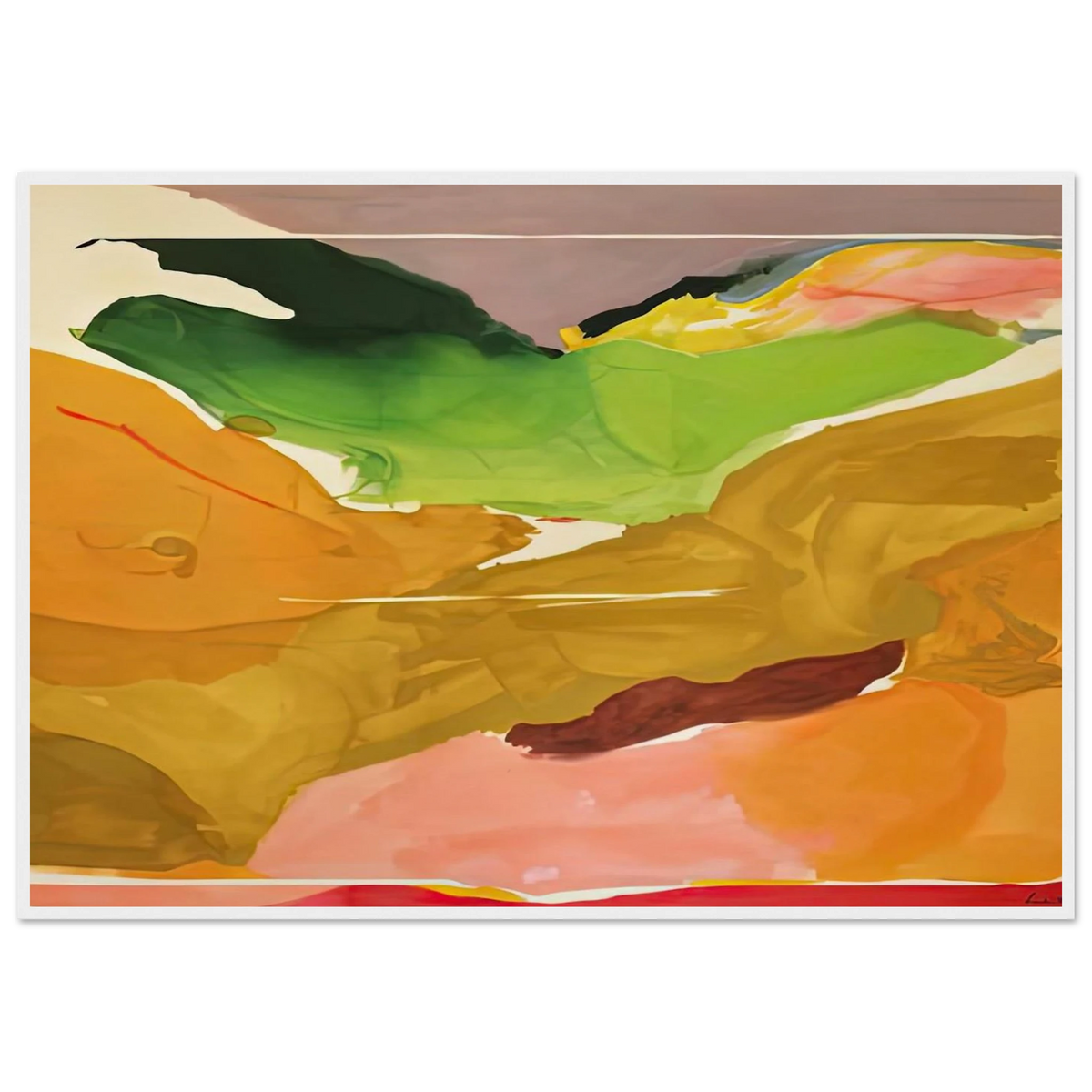 Nature Abhors a Vacuum, 1973- Framed Poster | Helen Frankenthaler Framed Prints Wall Art | Frankenthaler Helen