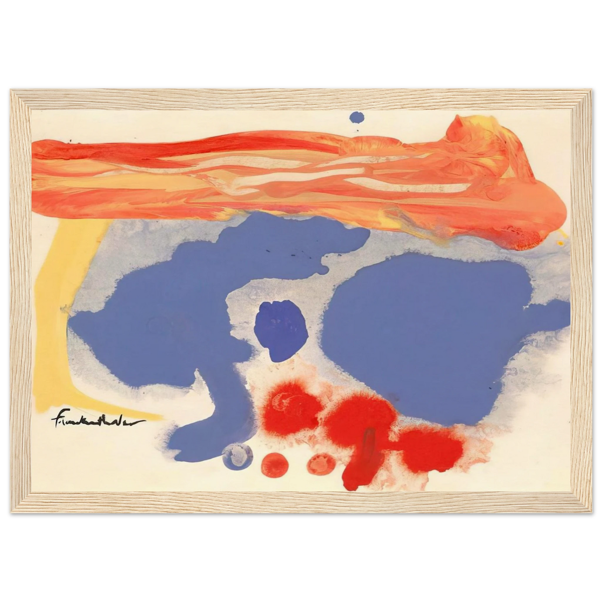 Summerscene, Provincetown - 1961 Framed Poster | Helen Frankenthaler Framed Prints Wall Art | Frankenthaler Helen