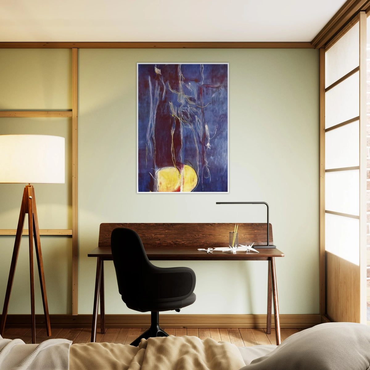 All About Blue - 1994 Framed Poster | Helen Frankenthaler Framed Prints Wall Art | Frankenthaler Helen