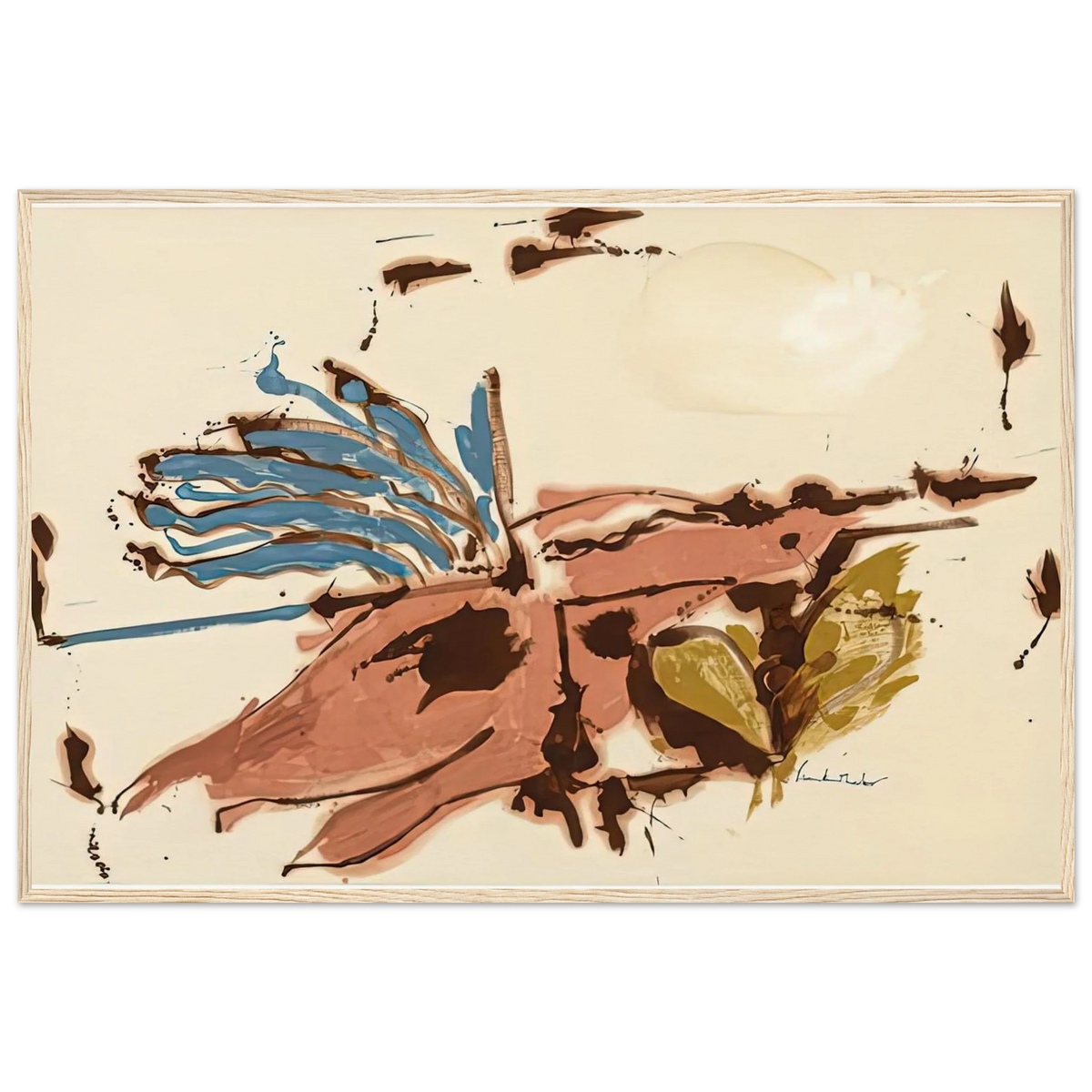 Pink Bird Figure I, 1961- Framed Poster | Helen Frankenthaler Framed Prints Wall Art | Frankenthaler Helen