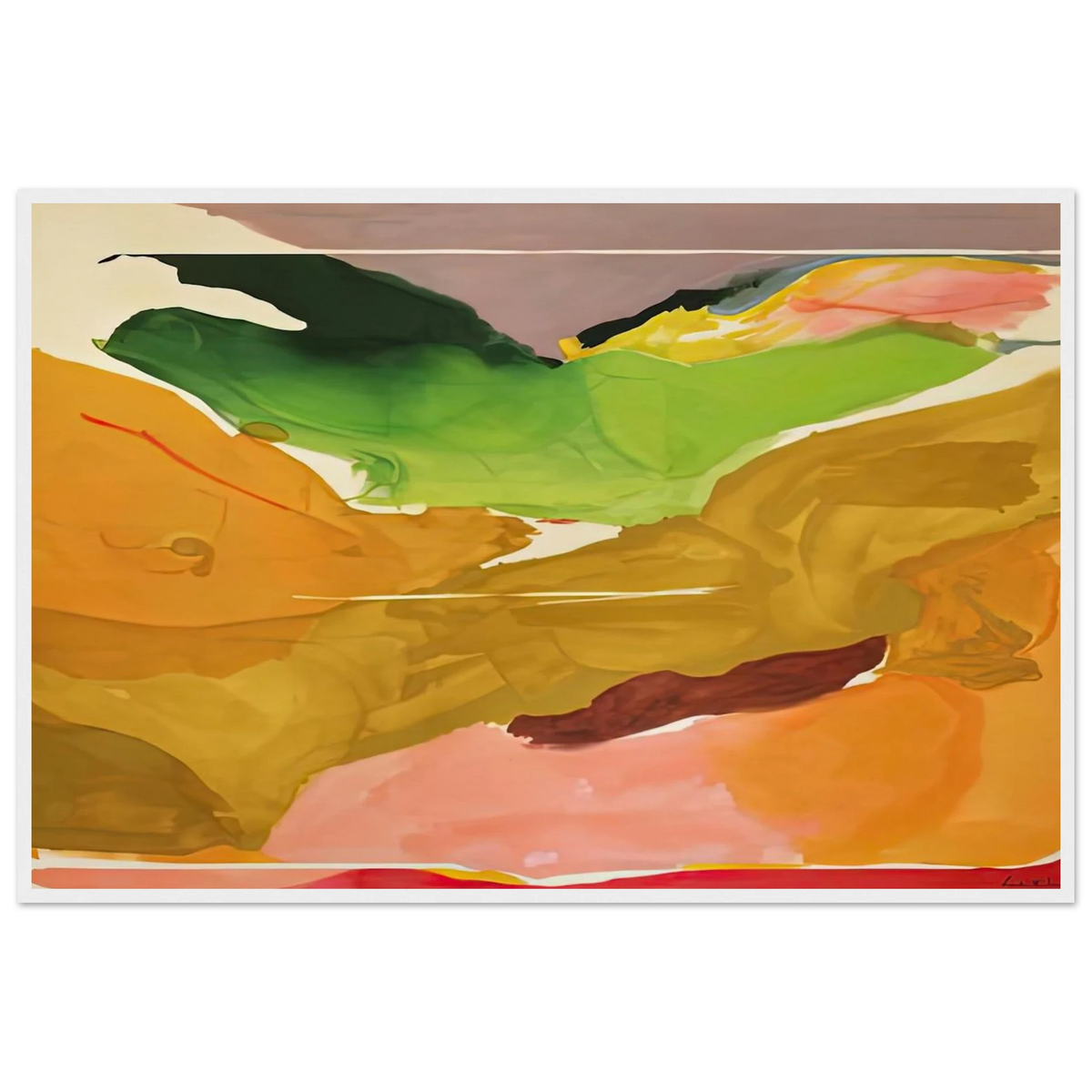 Nature Abhors a Vacuum, 1973- Framed Poster | Helen Frankenthaler Framed Prints Wall Art | Frankenthaler Helen