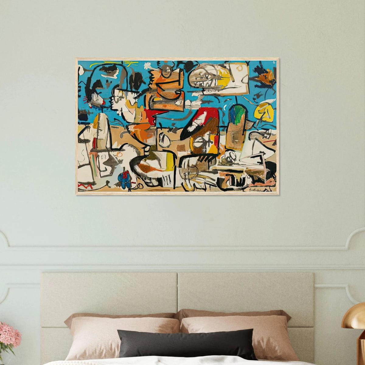 Untitled, 1951- Framed Poster | Helen Frankenthaler Framed Prints Wall Art | Frankenthaler Helen