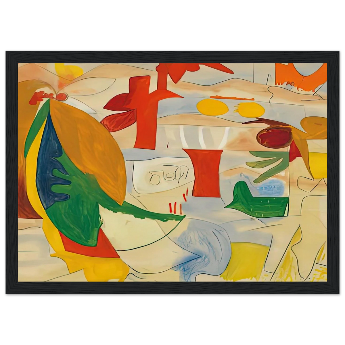 Abstract Landscape, 1951- Framed Poster | Helen Frankenthaler Framed Prints Wall Art | Frankenthaler Helen