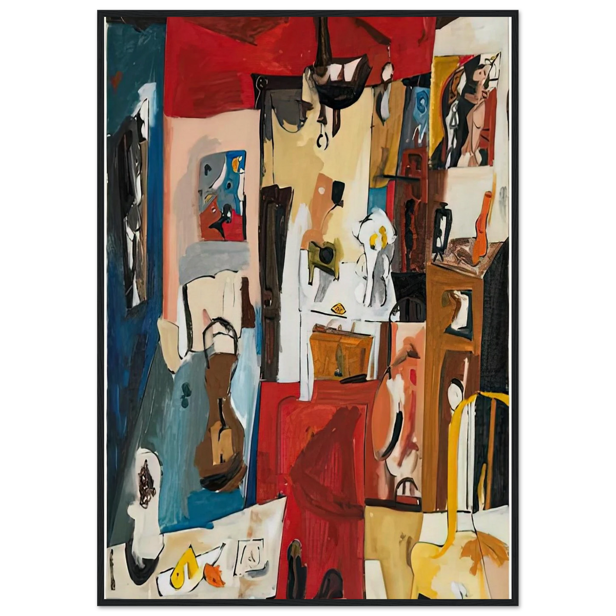 21st Street Studio, 1950- Framed Poster | Helen Frankenthaler Framed Prints Wall Art | Frankenthaler Helen