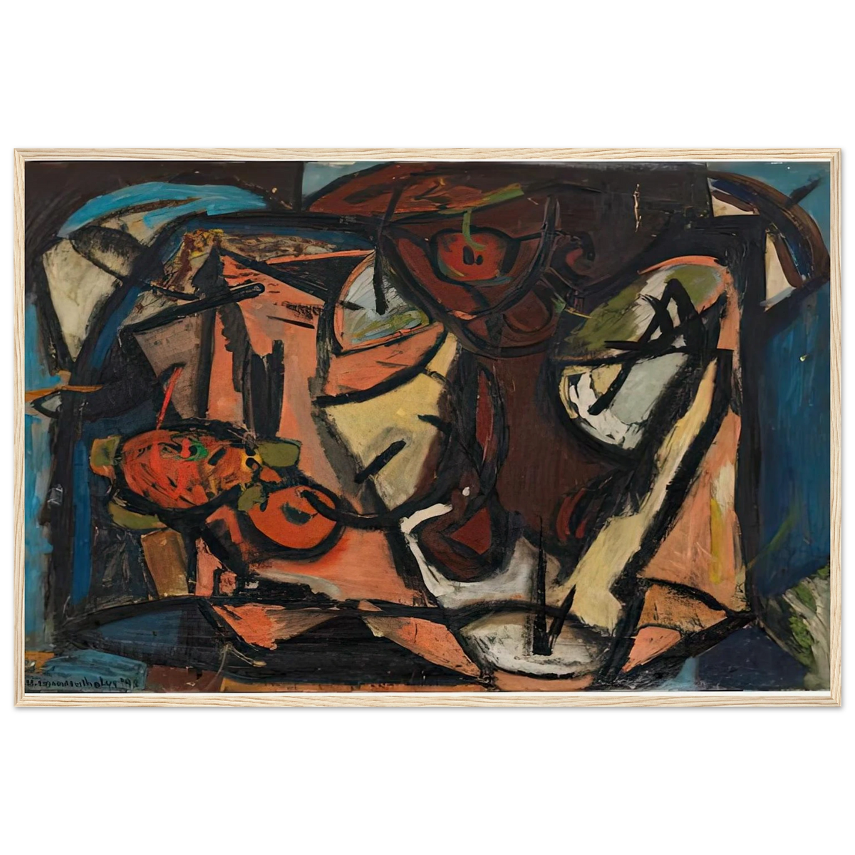 Still Life, 1948- Framed Poster | Helen Frankenthaler Framed Prints Wall Art | Frankenthaler Helen
