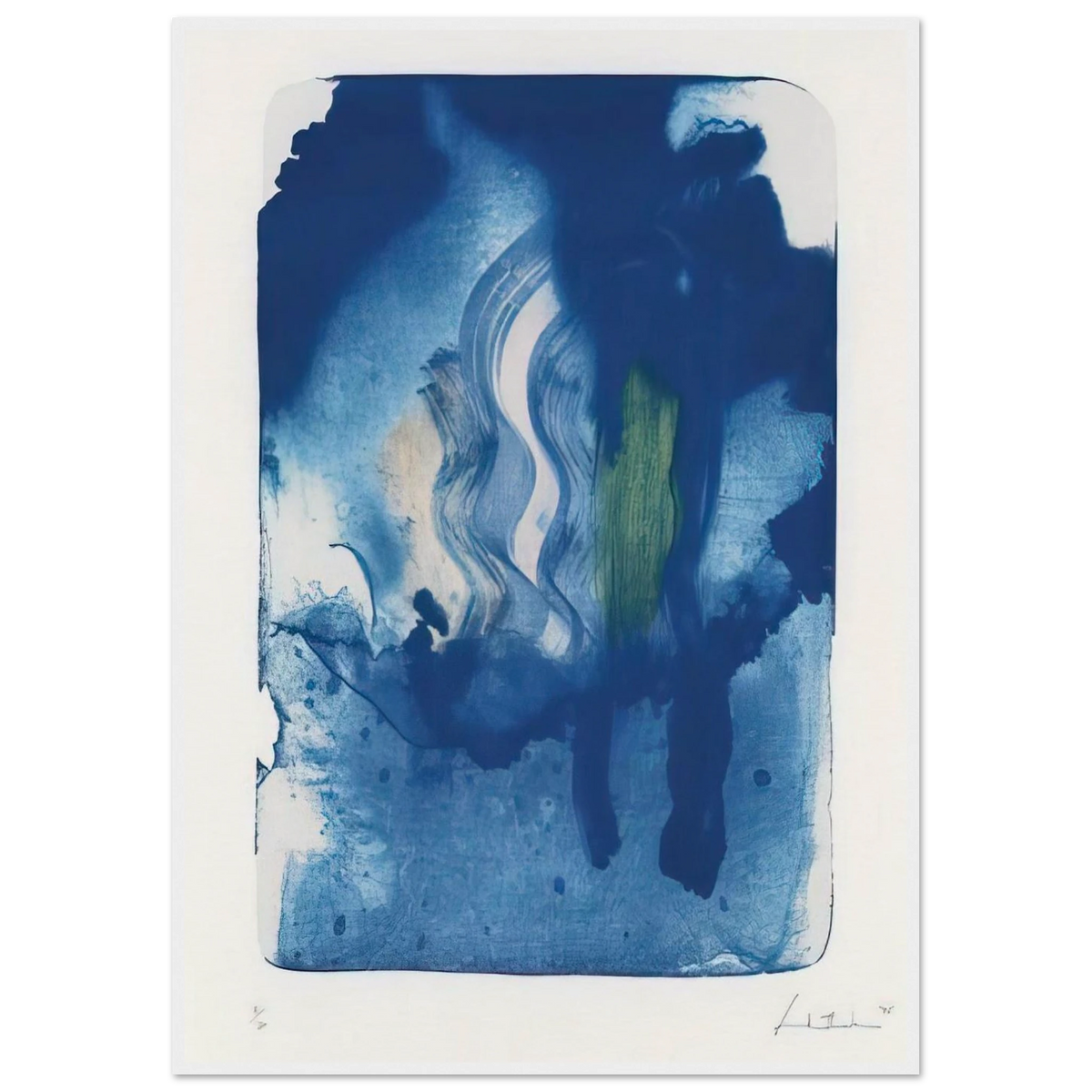 Reflections V - 1995 Framed Poster | Helen Frankenthaler Framed Prints Wall Art | Frankenthaler Helen