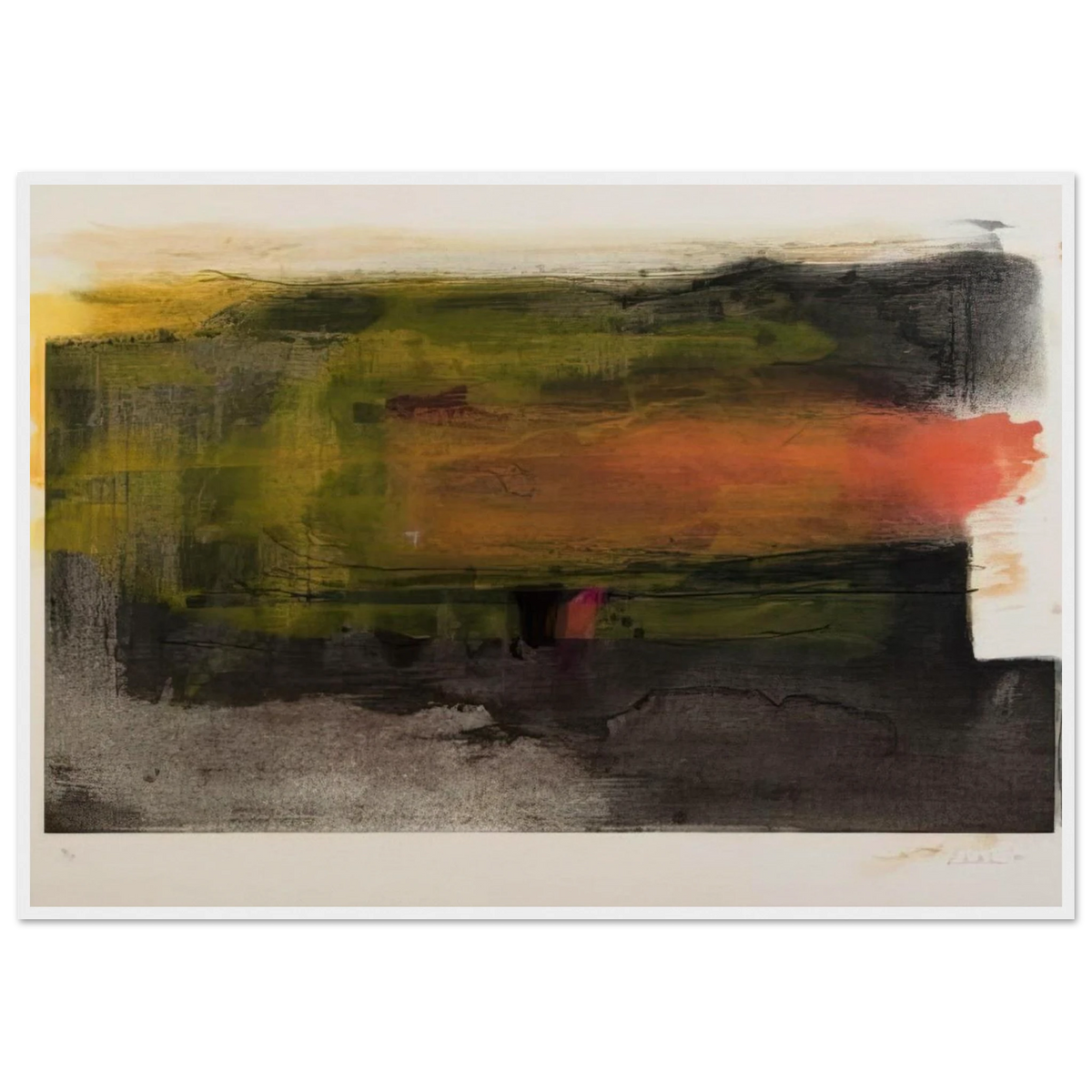 Deep Sun - 1983 Framed Poster | Helen Frankenthaler Framed Prints Wall Art | Frankenthaler Helen