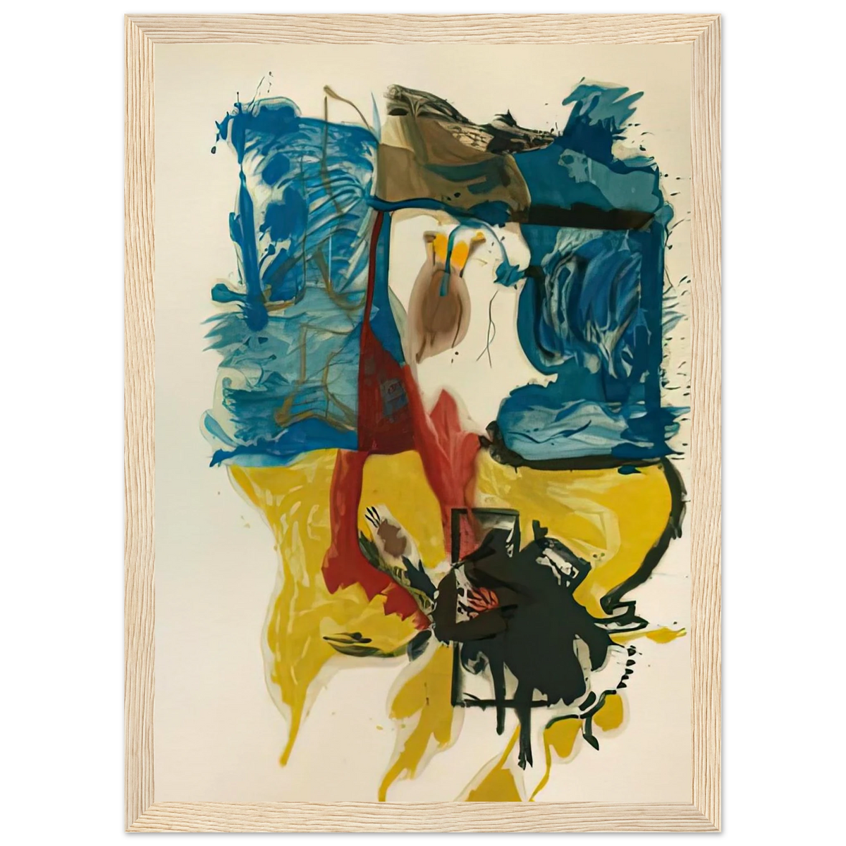Beach Scene, 1961- Framed Poster | Helen Frankenthaler Framed Prints Wall Art | Frankenthaler Helen