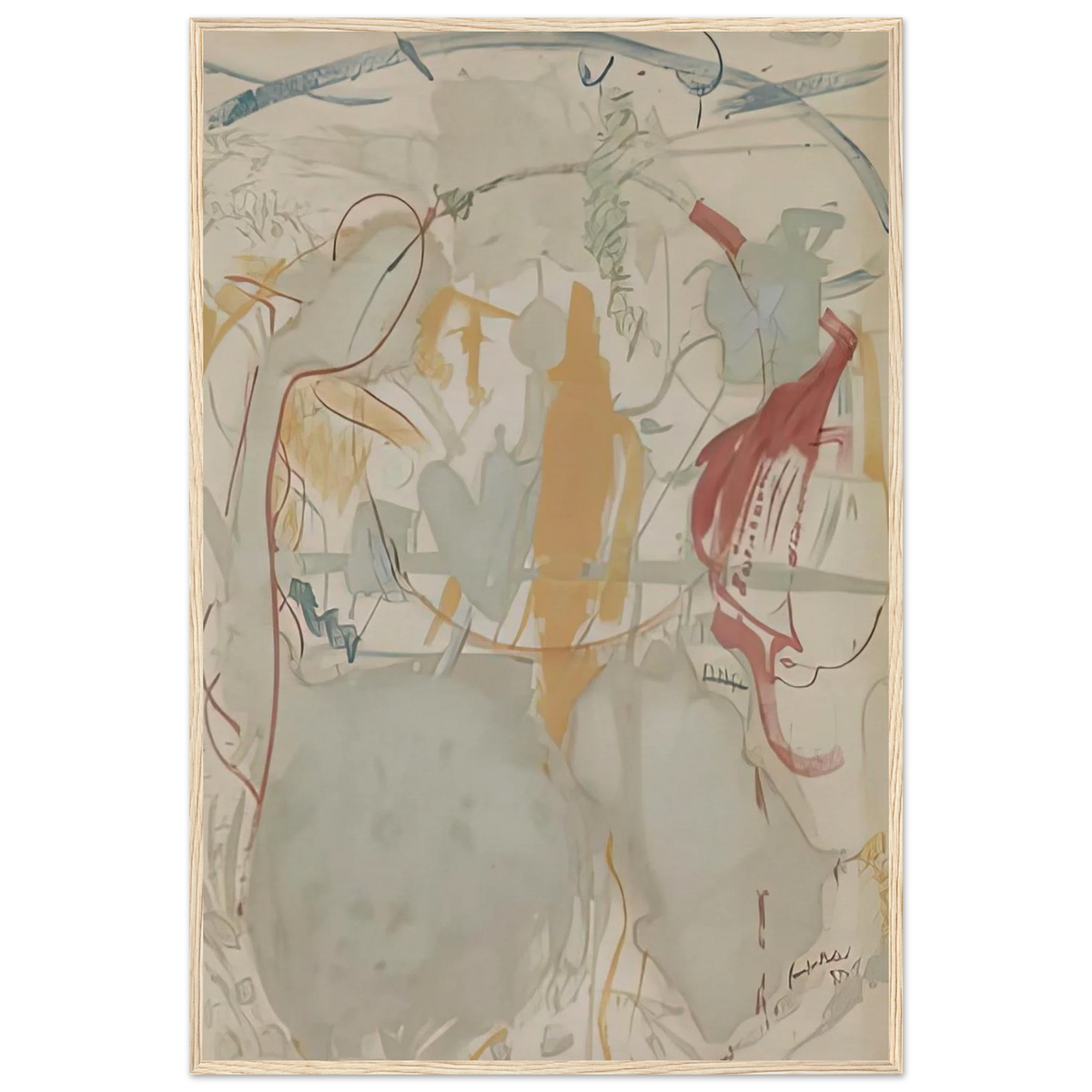 Seven Types of Ambiguity, 1957- Framed Poster | Helen Frankenthaler Framed Prints Wall Art | Frankenthaler Helen