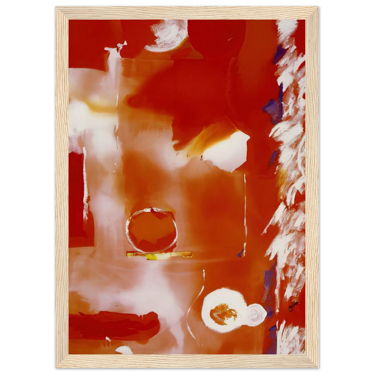 Seeing the Moon on a Hot Summer Day - 1987 Framed Poster | Helen Frankenthaler Framed Prints Wall Art | Frankenthaler Helen