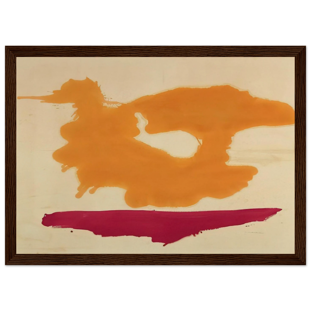 Only Orange - 1963 Framed Poster | Helen Frankenthaler Framed Prints Wall Art | Frankenthaler Helen