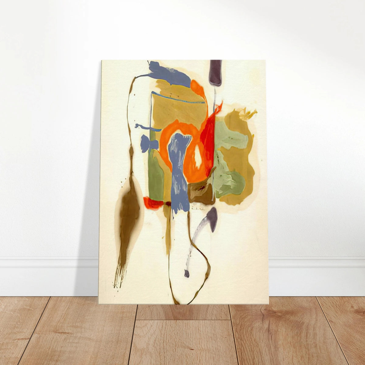 Blue Form in a Scene - 1961 Canvas | Helen Frankenthaler Canvas | Frankenthaler Helen
