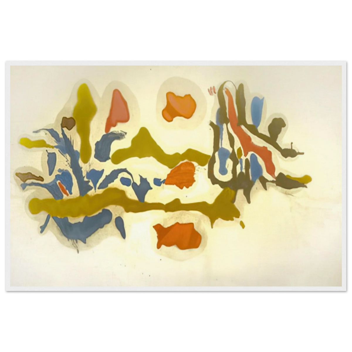Seascape with Dunes - 1962 Framed Poster | Helen Frankenthaler Framed Prints Wall Art | Frankenthaler Helen