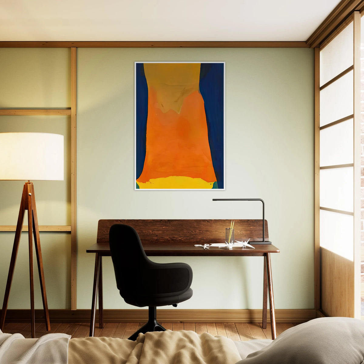 Orange Mood, 1963-64- Framed Poster | Helen Frankenthaler Framed Prints Wall Art | Frankenthaler Helen