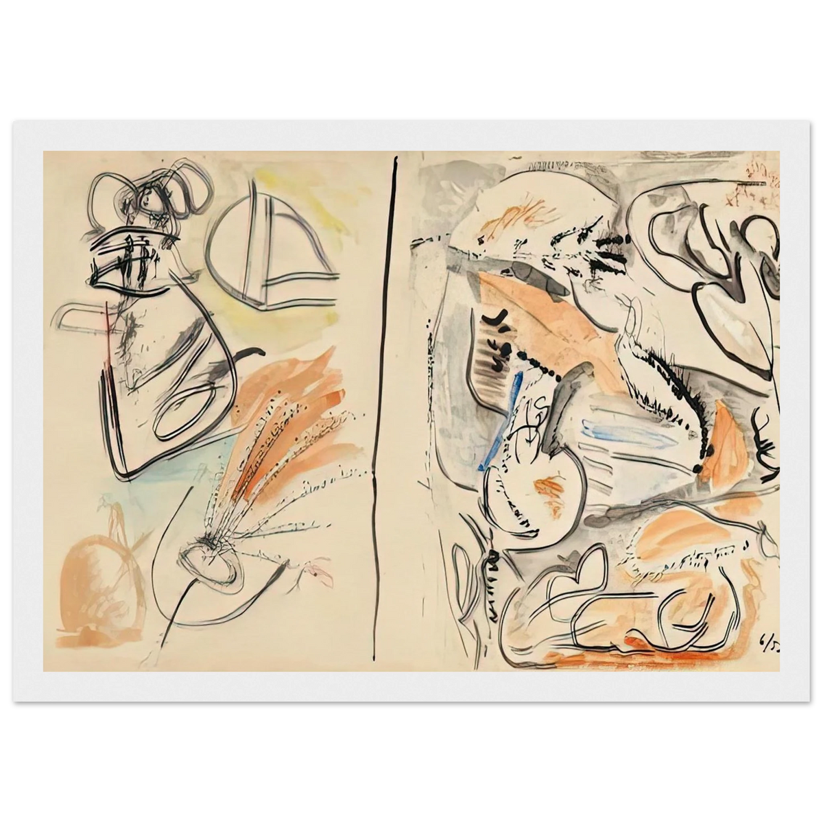 Window Shade No. 2, 1952- Framed Poster | Helen Frankenthaler Framed Prints Wall Art | Frankenthaler Helen