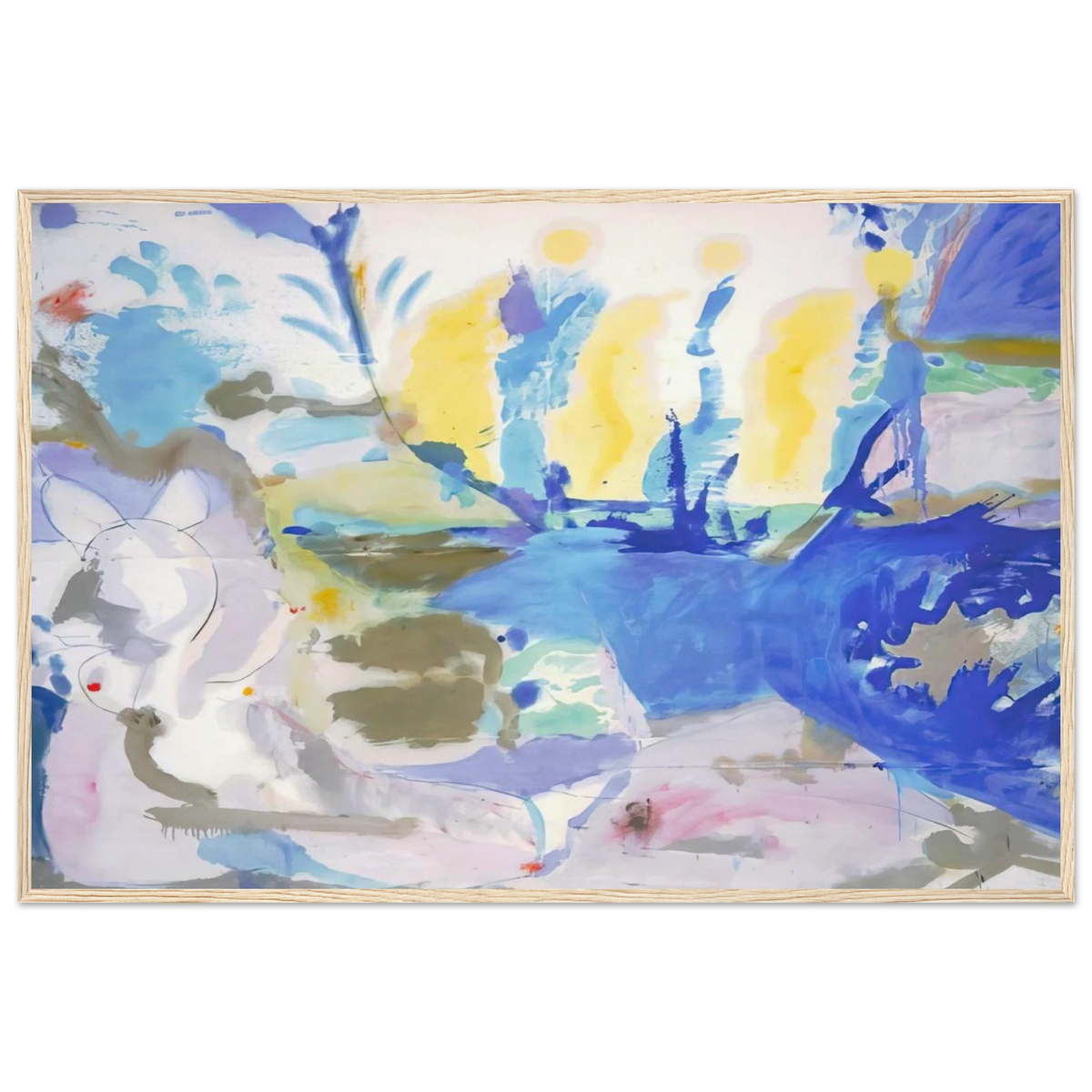 Basque Beach - 1958 Framed Poster | Helen Frankenthaler Framed Prints Wall Art | Frankenthaler Helen