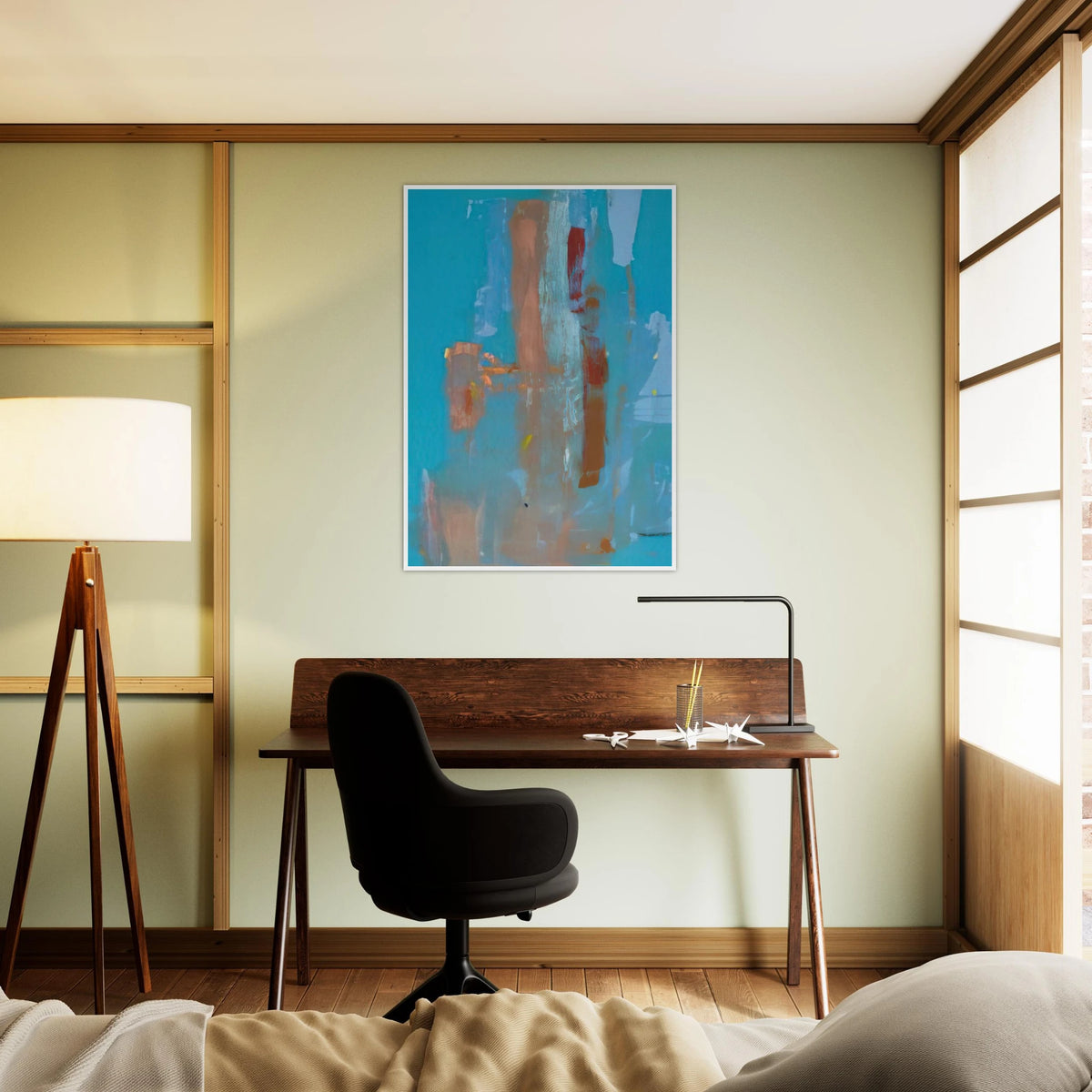In on Blue - 1976 Framed Poster | Helen Frankenthaler Framed Prints Wall Art | Frankenthaler Helen