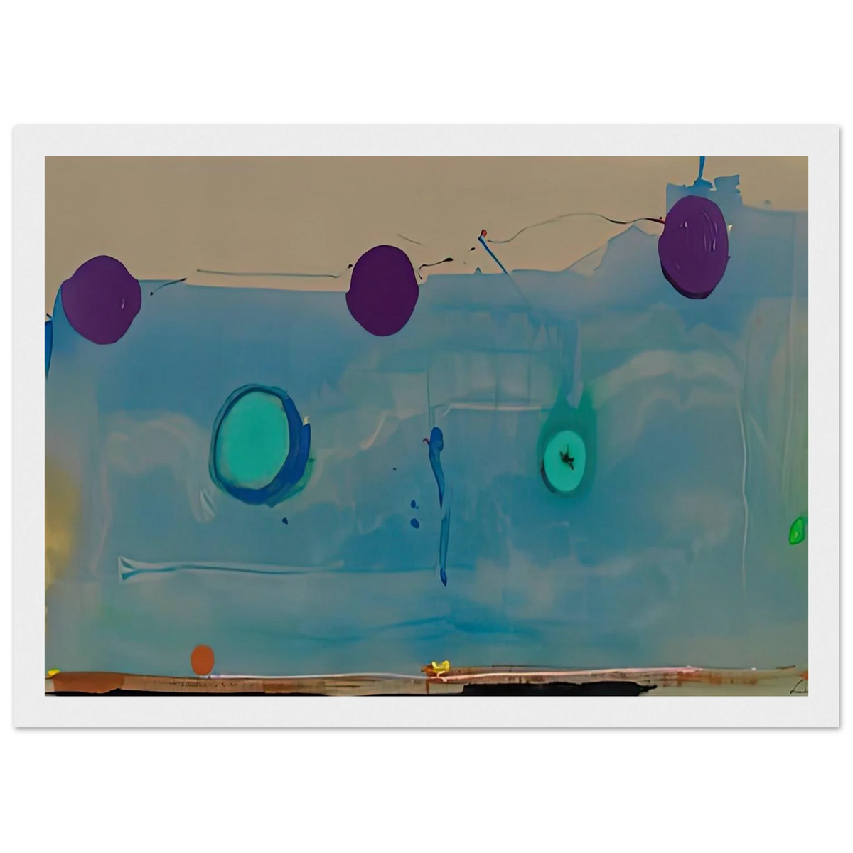 Water Shadows, 1988- Framed Poster | Helen Frankenthaler Framed Prints Wall Art | Frankenthaler Helen