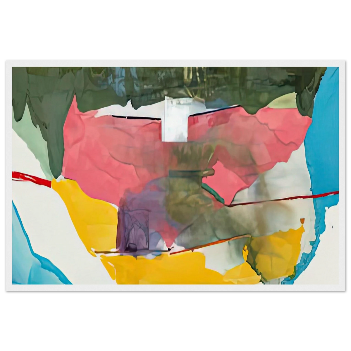 Off White Square, 1973- Framed Poster | Helen Frankenthaler Framed Prints Wall Art | Frankenthaler Helen